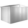 Casetta da giardino Biohort in metallo Europa sp. 0,5 mm argento 6,8 m² 2 p.
