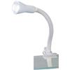 Trio Lampada da tavolo Flexo Spot flessibile con pinza Trio bianca H 30 cm