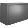Biohort Armadio da esterno basso Biohort HighBoard 200x84x127 cm grigio scuro