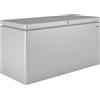 Baule da esterno LoungeBox Biohort 160x70 cm argento metallizzato