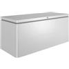 Baule da esterno LoungeBox Biohort 200x84 cm argento metallizzato