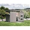 Casetta da giardino Biohort metallo HighLine sp. 0,5 mm quarzo 6,6 m² 2 p.