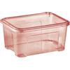Contenitore Combi Box con coperchio rosso trasparente 13 l