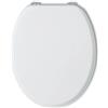 Copriwater ovale universale in mdf bianco