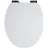 Copriwater ovale universale in mdf bianco
