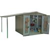 Biohort Tettoia laterale Biohort per casetta Europa 4/5 argento metallizzato