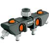 Gardena Distributore a 4 vie Gardena per rubinetti da 33.3 mm (G1") e 26,5 mm (G3/4")