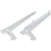 Supporto angolare con foro unico bianco 18 cm 2 pz