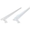 Supporto angolare foro unico 28 cm 55 kg bianco 2 pz