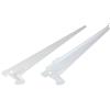 Supporto angolare foro unico 38 cm 55 kg bianco 2 pz