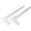 Supporto angolare foro unico 48 cm 55 kg bianco 2 pz