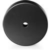 - Rosone tondo in metallo 100 mm foro singolo nero