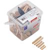 LUXTOOLS Set di tasselli per legno LUX-TOOLS in secchiello 400 pz