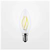 Lampadina LED filamento oliva clear dimmerabile E14 4W 480 lumens