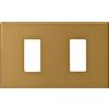 Vimar 8000 placca 2M alluminio anodizzato scatto colore bronzo