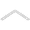 Staffa angolare piatta acciaio verniciato a polvere 100x100x15 mm bianco