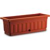 Cassetta Itaca con sottocassetta 60x20x17 cm in plastica terracotta