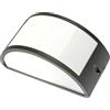 Applique LED Umbe mezza luna aperta 25x12x13,2 cm grigio