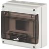 Contenitore da parete portella fumè per 8 moduli DIN IP66 grigio