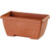 Cassetta Terrae Mini con sottocassetta 22x12x10 cm in plastica terracotta