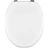Sedile copriwater ovale Roma in legno bianco