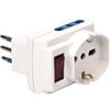 Adattatore spina piccola 10A prese grandi/piccole bianco