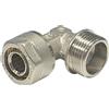 Raccordo multistrato a gomito maschio Ø 1/2 x 16 mm