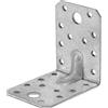 Staffa angolare con nervatura di rinforzo acciaio zincato 70x70x55 mm