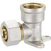 Altro Gomito in ottone per multistrato con staffa 1/2" F x 20 mm