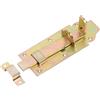 Chiavistello chiudibile con lucchetto zincato 160x55 mm giallo