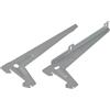 Varie Supporto angolare con foro argento 18 cm 2 pz