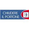Altro Targhetta adesiva "Chiudere il portone" in propilene metallizzato 6 x 18 cm