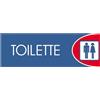 Altro Targhetta adesiva "Toilette" in propilene metallizzato 6 x 18 cm