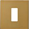 Vimar 8000 placca 1M alluminio anodizzato scatto tonda colore bronzo