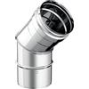 - Curva a 45° diam. 100 acciaio inox sp.0,5 mm - mono parete