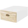 Domopak Living Cassetto in plastica Qbox Wave grigio 28x15x40 cm