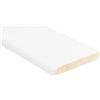Battiscopa in legno impiallacciato laccato bianco H 9 cm