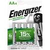 Energizer Pila ricaricabile Energizer POWER PLUS RECH AA stilo 4 pz