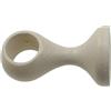 Supporto bastone tenda monoblocco chiuso bianco antico Ø 23 mm