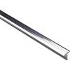 Profilo coprigiunto a T in alluminio anodizzato argento lucido 9 mm x 0,9 m