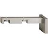 Supporto bastone tenda Go a 2 vie acciaio 13x1,8x1,8 cm