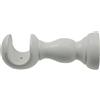Supporto bastone tenda monoblocco aperto bianco Ø 23 mm 2 pz
