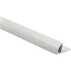 Profilo terminale a quarto di tondo in PVC bianco lucido 10 mm x 2,5 m