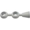 Altro Supporto bastone tenda regolabile doppio Ø 2,8 x L 15,5-17,5 cm bianco brillante