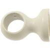 Supporto bastone tenda monoblocco chiuso bianco Ø 28 mm 2 pz