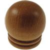 Terminale bastone tenda Palla in legno ciliegio Ø 28 mm 2 pz