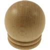 Terminale bastone tenda Palla in legno naturale Ø 28 mm 2 pz