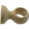 Supporto bastone tenda monoblocco chiuso naturale Ø 28 mm