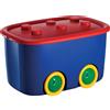 KIS Contenitore in plastica Funny Box 58x38x32 cm blu/rosso