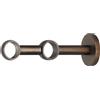 Supporto bastone tenda Noble a 2 vie bronzo Ø 2,5 x 15 cm